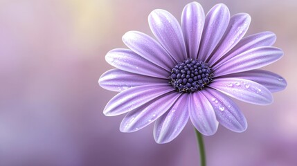 Obraz premium Serene Lavender Daisy: A Close-Up of Nature's Beauty