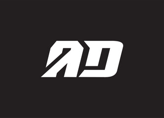 Obraz premium AD letter logo and initial logo design