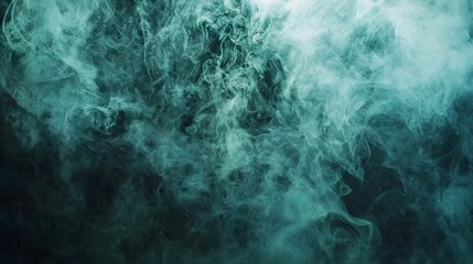 Ethereal Smoke Patterns in Mysterious Green Hues for Creative Projects