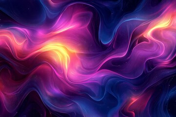 Obraz premium Abstract cosmic glow patterns background. Featuring cosmic glow patterns and bright colors. Emphasizing movement and depth. Ideal for space and dynamic themes.