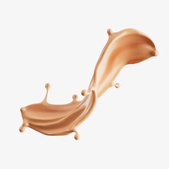 3D Render of a Smooth Liquid Splash in Motion