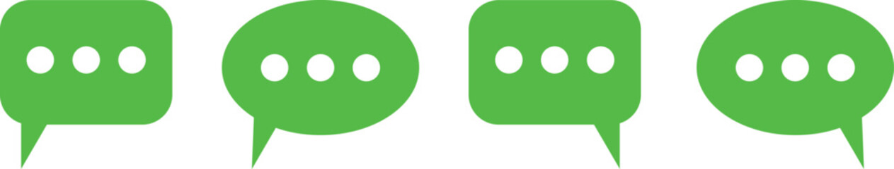 Notification message icon symbol or contact alert vector app, web flat design set isolated on transparent background notice pointer with incoming message. Social media chat communication