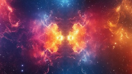 Abstract cosmic glow radiance background. Featuring cosmic glow radiance and bright colors. Emphasizing depth and luminous patterns. Ideal for space and artistic themes.