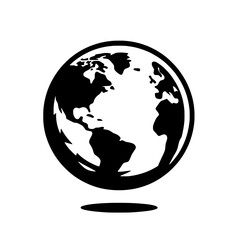 Obraz premium Global Icon: A simple yet powerful graphic depicting the Earth in a minimalist black and white style, symbolizing global connection, international relations, and environmental awareness.