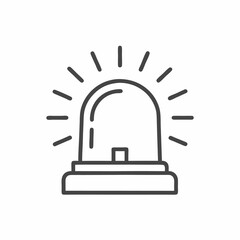 An attention-grabbing illustration of an emergency alert siren, featuring a sleek design and radiating light effects. Perfect for conveying urgency and safety in digital platforms.