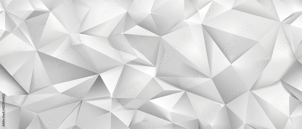 Poster white silver geometric universal background with an elegant seamless triangular pattern, minimalist 
