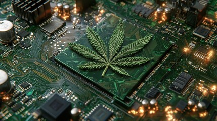 Obraz premium Hemp fiber-reinforced processors for sustainable computing