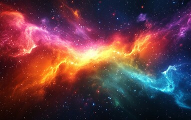 Fototapeta premium Abstract cosmic glowing radiance background. Featuring cosmic glowing radiance with bright colors. Emphasizing depth and radiant glow. Ideal for space and artistic themes.