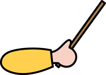 중요 강조 가리키는 손