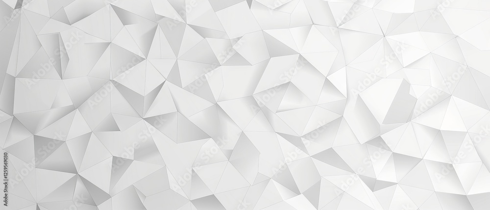 Poster white silver geometric universal background with an elegant seamless triangular pattern, minimalist 