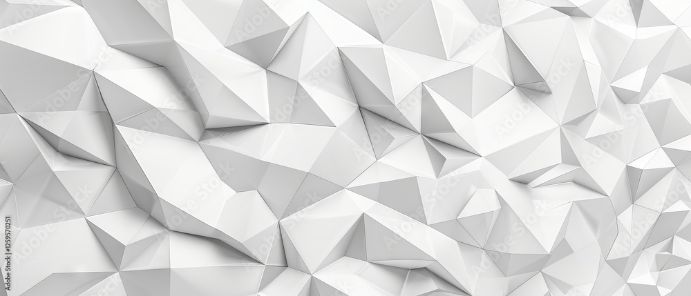 Poster white silver geometric universal background with an elegant seamless triangular pattern, minimalist 