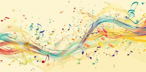 abstract background with musical notes