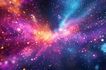 Naklejka premium Abstract cosmic light burst patterns background. Featuring cosmic light burst patterns and vivid colors. Emphasizing motion and depth. Ideal for space and dynamic themes.