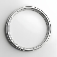 Elegant Minimalist 3D Round Frame on White Background