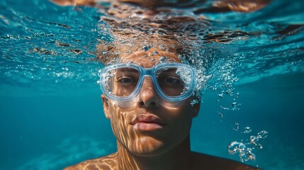 Naklejka premium portrait taken underwater