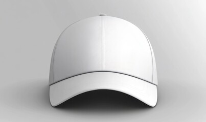 White baseball cap mockup, isolated studio background, design template