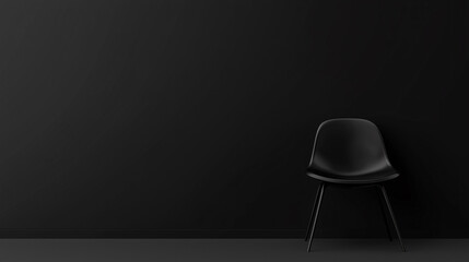 chair on black background