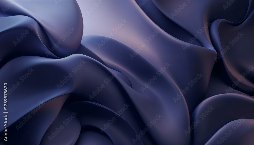 Wall mural subtle curves in a gentle violet hue abstract background