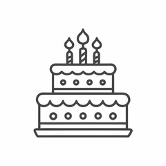 A delightful birthday cake stands tall, adorned with colorful frosting and festive candles. Perfect for conveying joy and celebration during festive occasions.