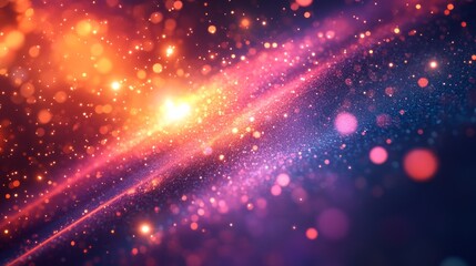 Fototapeta premium Abstract cosmic light flare patterns background. Featuring cosmic light flare patterns and vivid colors. Emphasizing depth and brilliance. Ideal for space and artistic themes.