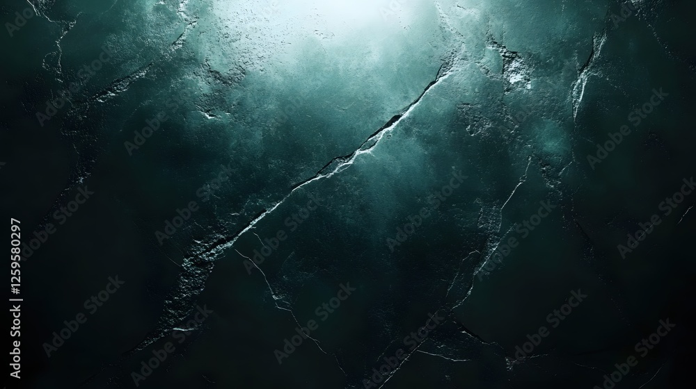 Poster deep teal texture with cracks and light abstract stone or marble background design