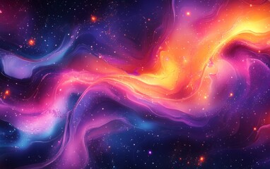 Obraz premium Abstract cosmic light patterns background. Featuring cosmic light patterns and vivid colors. Emphasizing depth and motion. Ideal for space and dynamic themes.