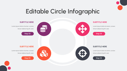 Modern Circle Infographic Template Clean Editable Professional Design