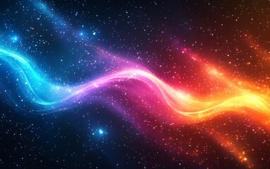 Obraz premium Abstract cosmic light streaks background. Featuring cosmic light streaks and vivid colors. Emphasizing movement and depth. Ideal for space and dynamic themes.