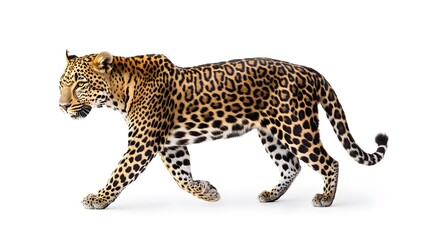 Leopard isolated over white background