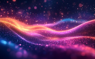 Fototapeta premium Abstract cosmic light waves background. Featuring cosmic light waves and bright colors. Emphasizing depth and modernity. Ideal for space and artistic themes.