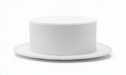 White top hat isolated on white background; studio shot, product photography