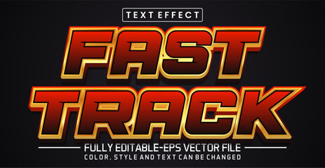 Fast track font Text effect editable