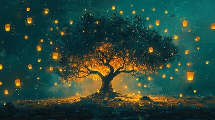 Enchanted Tree, Sky Lanterns