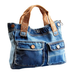 blue leather bag
