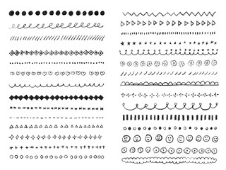 手描きラインセット　万年筆　ブラック
