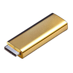 gold lighter isolated on white
