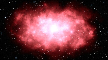 Fototapeta premium Vibrant Cosmic Nebula in Deep Space with Bright Stars and Gas Clouds