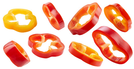Red and Yellow Bell Pepper Slices