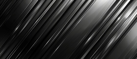 Obraz premium Abstract black and silver gradient with light gray and white tones, featuring soft diagonal lines and a sleek modern metal texture for a clean, dark, and tech-inspired background design.