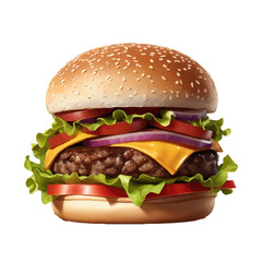 hamburger on a white background