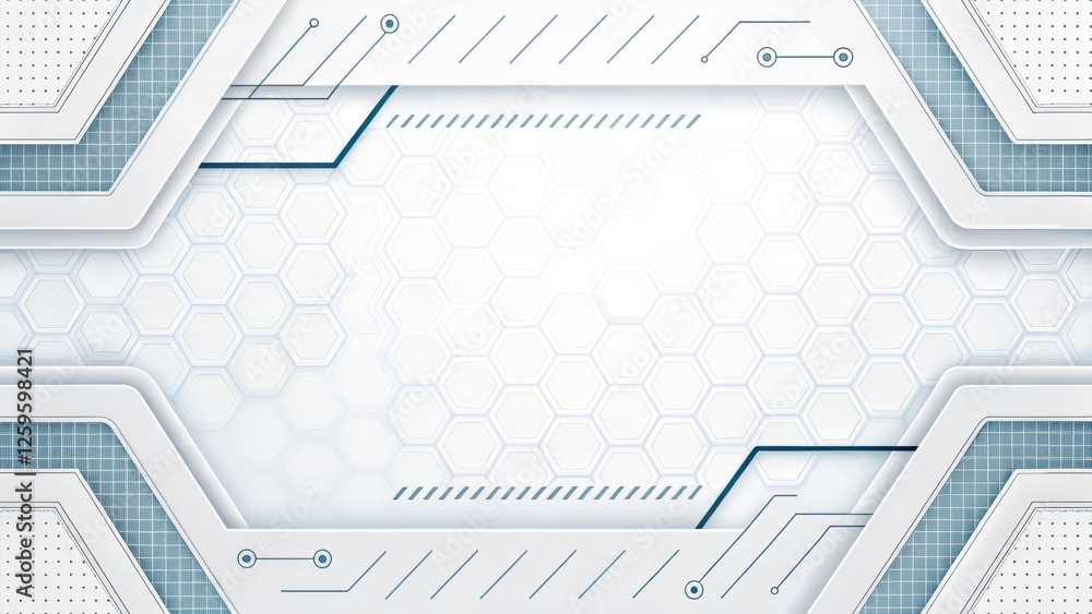 Poster futuristic and technology background concept, abstract tech background design with hexagonal pattern