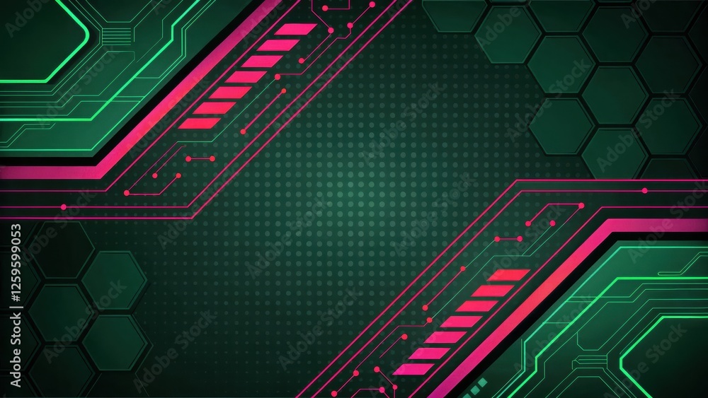Aufkleber futuristic and technology background concept, futuristic tech background with geometric patterns
