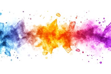 Fototapeta premium Vibrant abstract background texture with colorful splashes in digital art studio