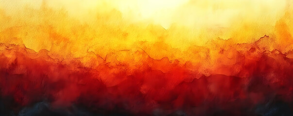 Fiery sunset cloudscape; warm tones