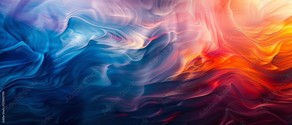 Poster abstract textured panorama background with intricate patterns and vibrant colors, ideal for modern w