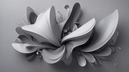 Abstract 3D Flower Art