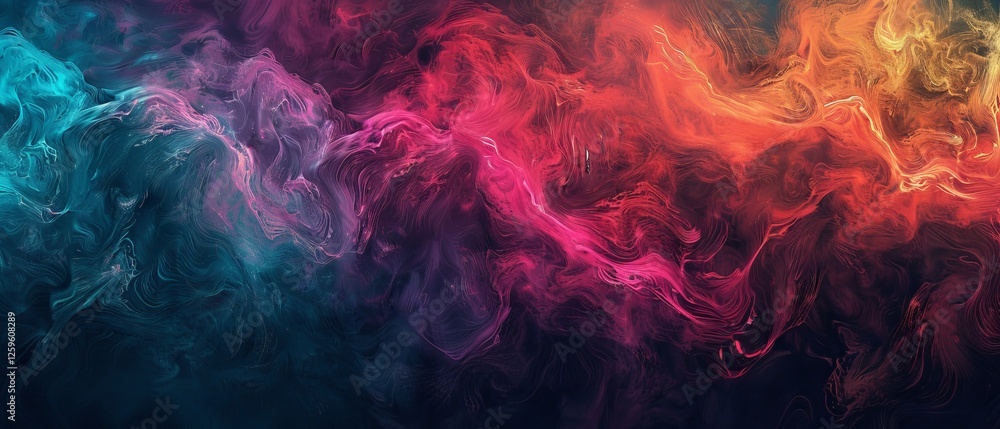 Poster abstract textured panorama background with intricate patterns and vibrant colors, ideal for modern w