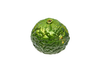 Fototapeta premium Kaffir lime isolated on white. 
