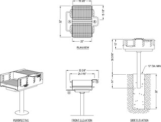 silhouette vector sketch illustration of Charcoal Grills detailed design for barbeque party