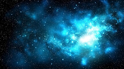 Deep Space Galaxy with Bright Stars and Nebula in Vibrant Colors